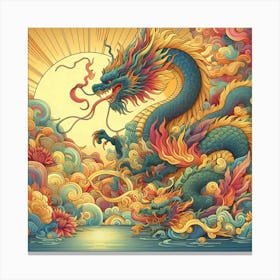 Dragon In The Sky 5 Canvas Print