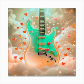 Guitar In The Clouds Canvas Print