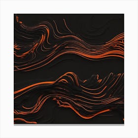 Black and Orange Canvas Print