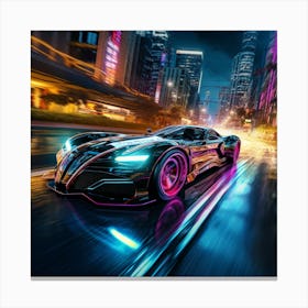 Futuristic Racing Car Canvas Print