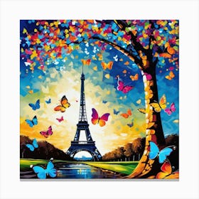 Butterflies In Paris 29 Canvas Print