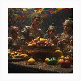 Colombian Festivities Perfect Composition Beautiful Detailed Intricate Insanely Detailed Octane Re (22) Canvas Print