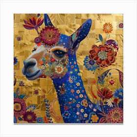 Patchwork Quilted Alpaca Canvas Print