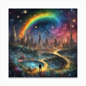 Rainbow City Canvas Print