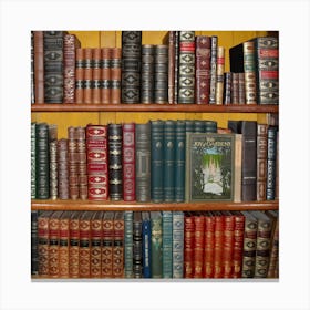 Bookshelves Books Library Bookshelf Bookshop Canvas Print