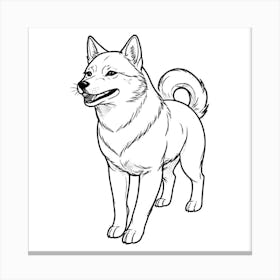 Akita Coloring Pages Canvas Print