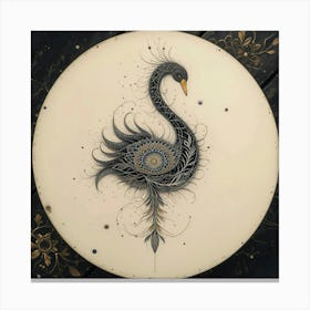 Vintage Swan Canvas Print