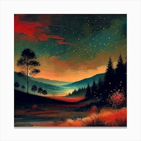 Scottish Landscape Painting Canvas Print