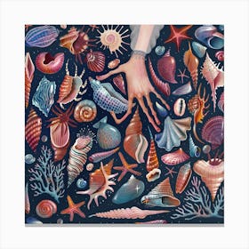 Colourful Intricate Sea Shells Canvas Print
