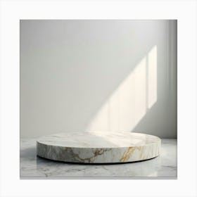 Round Marble Coffee Table 4 Canvas Print