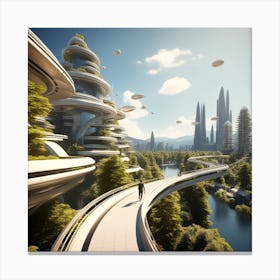 Futuristic City 288 Canvas Print