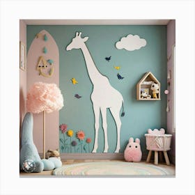 Giraffe Wall Art 3 Canvas Print