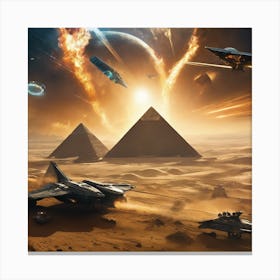 Horus Battles Seth Canvas Print