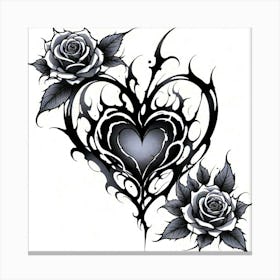 Heart Tattoo Designs Canvas Print