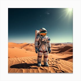 Astronaut In The Desert Canvas Print