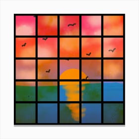 Sunset In A Window Canvas Print