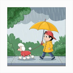 An Illustration Of A Rainy Day Scene Wit Igqcbxcurye4ydz5xqbteq Ohkxtvfyq Bbfsne7eoqq Canvas Print