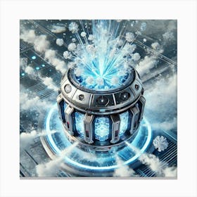 A Close Up Futuristic Sci Fi Depiction Of A Cryo B Canvas Print