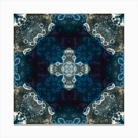 Blue Bubbles Pattern Canvas Print