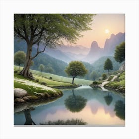 Landscape Painting 49 Canvas Print