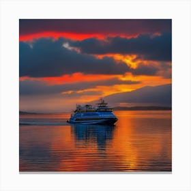 Sunset Ferry 3 Canvas Print