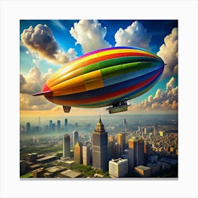 Colorful Airship Canvas Print