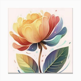 Watercolor Flower 1 Canvas Print