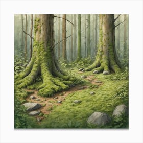 Mossy Forest Canvas Print