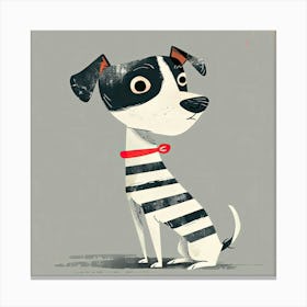 Charming Illustration Dog 3 Canvas Print