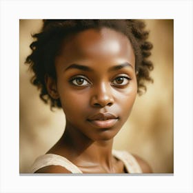 Portrait Of African Woman Canvas Print