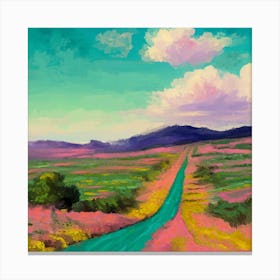 Colorful Mountain View Canvas Print