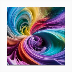 Abstract Colorful Swirl Canvas Print