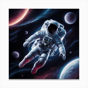 Astronaut In Space 18 Canvas Print