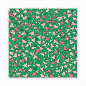 A Seamless Pattern Featuring abstract Polygons Sharp Edges Shapes With Edges, Flat Art, 131 Canvas Print