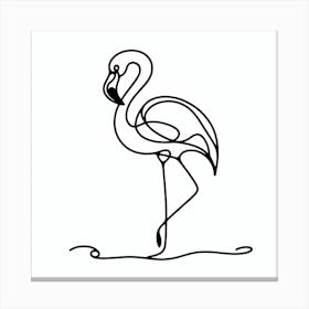 One line, Flamingo, Picasso style 1 Canvas Print