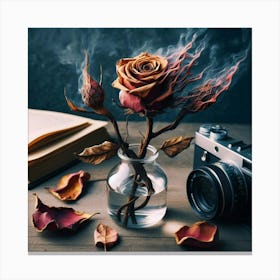 Smoke Rose Canvas Print