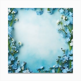 Forget Me Not Frame Canvas Print