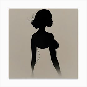 Silhouette Of A Woman 4 Canvas Print