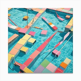 Swimming Art Print (3) Canvas Print