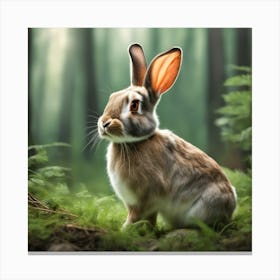 Rabbit In The Forest 126 Canvas Print