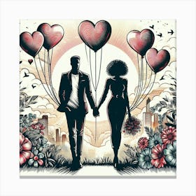 Happy couple 1 Canvas Print