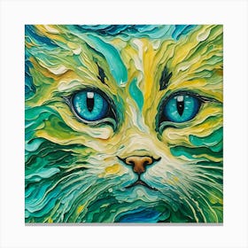 Cat abstract Canvas Print