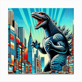 Monster In Tokyo Canvas Print