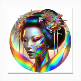 Creative Geisha Illustration 12 Canvas Print