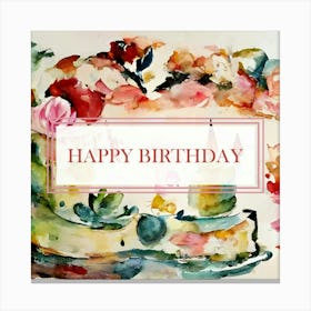 Happy Birthday 3 Canvas Print