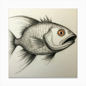 Fish Drawing 9 Canvas Print