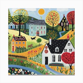 Kids Travel Illustration England 1 Canvas Print