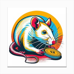 Bitcoin Rat Canvas Print