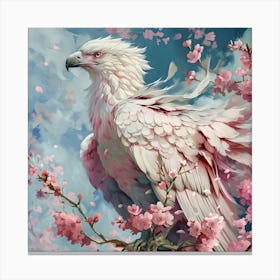 Eagle In Cherry Blossoms 1 Canvas Print