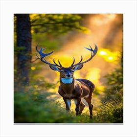 Deer In The Forest 2 Canvas Print